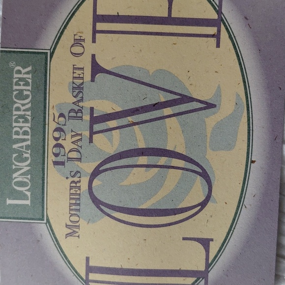 Longaberger Mother's DAY 95 Floral Lidded Basket with Handles - Picture 7 of 11